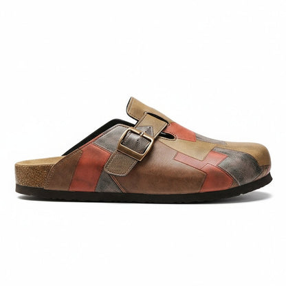 Sutton Patchwork Leather Clogs