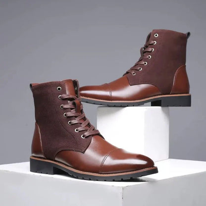 Parker Two Tone Leather Boots
