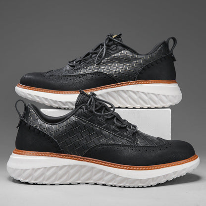 Mercer Woven Leather Sneakers