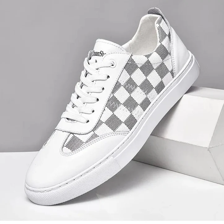Suede Checkerboard Sneakers