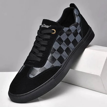 Suede Checkerboard Sneakers